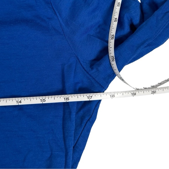 Seg’ments Soldi Blue 100% Merino Wool V-Neck Long Sleeve Top Women’s Size Medium - Picture 6 of 7